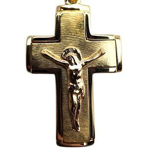 14 Karat Yellow Gold Crucifix Pendant #23681
